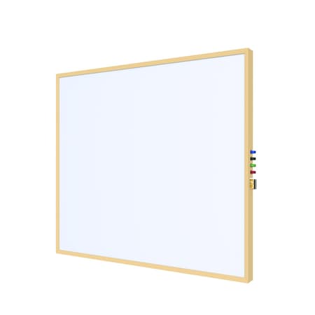 Ghent Porcelain Whiteboard, 47.75x59.75, Maple, Porcelain, 47-3/4", 59-3/4", Maple IMM45WMP